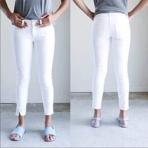 AMO Twist Distressed Ankle Vent Jeans